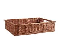 AUBRY GASPARD - Panier Ouvreuse Cinéma Osier Buff - Naturel Noisette - 40 x 28 x 10 cm - Fabrication Artisanale - Idéal Rangement Décoration Intérieure - Léger et Pratique - Vendue sans sangle