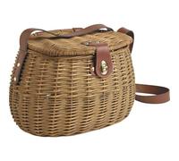 AUBRY GASPARD - Panier Pêche Osier - Coloris Miel Antique - Métal et Polyuréthane - 35 x 24 x 23 cm - Poids 0,80 kg - Design Contemporain - Idéal Amateurs de Pêche - Pratique et Élégant