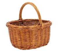 AUBRY GASPARD - Panier Rectangulaire en Osier Buff - Coloris Caramel - Dimensions 38 x 30 x 20-33 cm - Grande Anse Renforcée - Fabrication Artisanale - Idéal pour Rangement et Décoration Intérieure