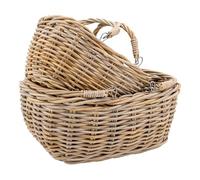 AUBRY GASPARD - Paniers Rectangulaires Poelet - Anses Mobiles pour Transport Facile - Idéal Rangement et Décoration Intérieure - Structure Solide et Élégante - Usage Polyvalent Toutes Pièces