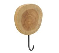 AUBRY GASPARD Patère ronde 1 crochet en teck et métal - Arden 1 crochet