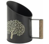 AUBRY GASPARD - Pelle à Pellets Métal Noir Arbre - Finition Laquée - Poignée Bois 4 x 10 cm - 13 x 13 x 20 cm - Livrée Montée - Poids 0,31 kg - Design Ergonomique pour Poêle à Granulés
