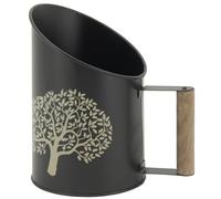 AUBRY GASPARD - Pelle à Pellets Métal Noir Au Coin du Feu - Finition Laquée - Poignée Bois 4 x 10 cm - 13 x 13 x 20 cm - Livrée Montée - Poids 0,31 kg - Design Ergonomique pour Poêle à Granulés