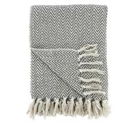 AUBRY GASPARD - Plaid en Coton Beige 130X170 cm - Écologique et Durable - 83% Coton - 10% Polyester - 7% Viscose - Confort Exceptionnel - Design Élégant - Naturel - Taille 130X170 cm