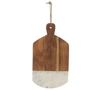 AUBRY GASPARD - Planche à Découper Acacia et Marbre - 40 x 22 x 1.5 cm - Attache Jute pour Accroche Murale - Élégante et Fonctionnelle - Cuisine - Poids 1.88 kg