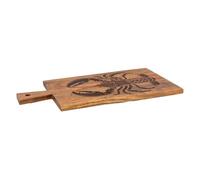 AUBRY GASPARD - Planche À Découper en Acacia Huilé avec Motif Homard - Dimensions 50X25X15 cm - Surface Durable et Résistante Aux Taches - Entretien Facile - Couleur Naturelle - Taille 50X25X15 cm