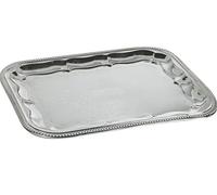 AUBRY GASPARD Plateau de Service rectangulaire en Chrome
