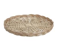 AUBRY GASPARD - Plateau en Éclisse Naturelle Ø20 H2 - Design Unique en Éclisse Blanche - Idéal pour Apéritifs et Décorations - Fait Main - Écologique et Durable - Couleur Blanche - Taille 20 cm