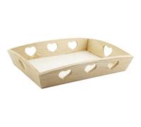 AUBRY GASPARD - Plateau en Pin avec Découpes Cœurs - pour Cuisine et Arts de la Table - Bois Naturel - Design Romantique et Pratique - Idéal pour Présentation et Service - Léger et Résistant