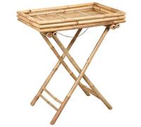 AUBRY GASPARD - Plateau sur Pied Bambou Naturel - Pliable et Compact - Dimensions 63 x 43 x 74 cm - Léger et Pratique pour Arts de la Table - Idéal Décoration Intérieure et Quotidienne