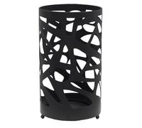 AUBRY GASPARD - Porte-parapluies en Métal - Noir - Motifs Ajourés Élégants - Ø 24 cm x Hauteur 43 cm - Léger et Robuste - Idéal pour Entrée ou Bureau - Poids 1.88 kg