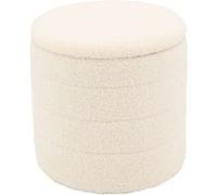 Aubry Gaspard - Pouf / coffre en bouclette Petit Crème G