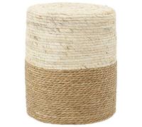 Pouf en jute et maïs naturel