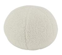 AUBRY GASPARD Pouf en Tissu bouclettes Blanc Rond