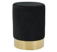 AUBRY GASPARD Pouf en Velours et métal doré