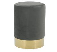AUBRY GASPARD Pouf en Velours et métal doré