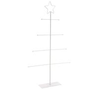 AUBRY GASPARD - Présentoir Sapin Métal Laqué Blanc - 50 x 90 cm - Idéal Bijoux ou Décoration Intérieure - Forme Sapin - Robuste et Esthétique Usage Polyvalent