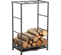 Aubry gch1760 Bois Lege Cheminée Support en Bois Bois de cheminée Support Étagère en Bois, métal, avec étagère, Largeur 50 cm Profondeur 36 cm de Hauteur 80 cm.