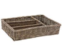 Range-couverts pour tiroir en osier gris