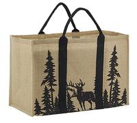- Sac à bûches en jute cerf dans la forêt