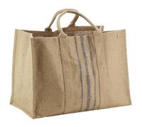 Aubry Gaspard - Sac à bûches en jute rayure bleue