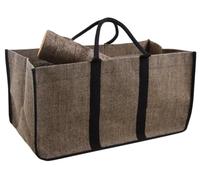 Aubry Gaspard – Sac à bûches jute Chevron SBU1080 – Doublure plastifiée 70L anses noires