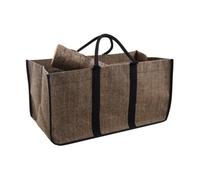 Aubry Gaspard – Sac à bûches jute Chevron SBU1080 – Doublure plastifiée 70L anses noires