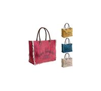 AUBRY GASPARD - Sac Coton Inscription Marine Coopérative - Anses Cuir - Fermeture Zippée - Poche Intérieure à Zip - Coton Recyclé Robuste pour Femme - 41 x 17 x 33 cm - Rose