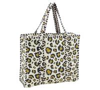 AUBRY GASPARD - Sac en coton et nylon avec motif léopard - fermeture zippée et poche intérieure - idéal pour le quotidien - dimensions 45 x 12 x 35 cm - couleur COTON