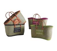AUBRY GASPARD - Sac en jonc - French riviera - 50x23x27 cm - coloris assortis