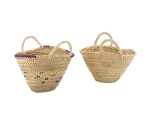 AUBRY GASPARD - Sac pour Enfant en Palmier - Modèle Ergonomique - Taille 30 cm - Couleur Assortie - Léger et Durable - Parfait pour Les Petits Aventuriers - Couleur Assortie - Taille 30 cm