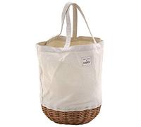 AUBRY GASPARD Sac Tissu Rond Fond Osier