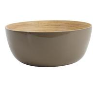 AUBRY GASPARD Saladier en bambou laqué taupe Taupe Ø30