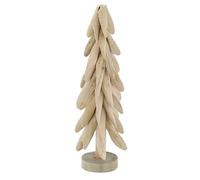 AUBRY GASPARD - Sapin en Bois sur Pied - Pin Naturel - Dimensions 15 x 15 x 42 cm - Poids 1 kg - Idéal pour Décoration Intérieure et Ambiance Festive - Accessoire de Décoration Maison