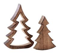Sapins gigognes en manguier (Lot de 2) Marron