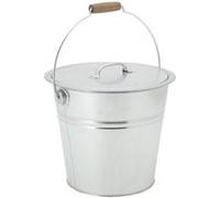 Aubry Gaspard - Seau à pellets ou cendres en métal galvanisé Rond 10 Litres G