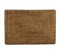 AUBRY GASPARD - Set de Table Rotin Antique - Rectangulaire - Marron - 46 x 31 cm - Poids 0,67 kg - Fabrication Artisanale - Idéal Décoration Table Élégante et Naturelle