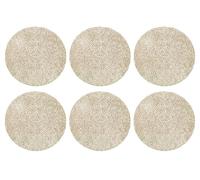 AUBRY GASPARD - Sets de Table en Vinyle Doré Ajouré - Lot de 6 - Ø 38 cm - 3 Designs Différents - Élégants et Pratiques pour Décoration de Table - Idéaux pour Occasions Spéciales et Quotidien