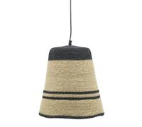 AUBRY GASPARD Suspension Cloche en jonc Naturel et Noir