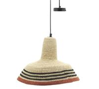 AUBRY GASPARD - Suspension en Jonc Teinté - Gris, Noir et Terracotta - Compatible Ampoules E27 - Équipée d'Équipement Électrique - Ø 43 cm, Hauteur 28 cm - Élégante pour Éclairage Intérieur