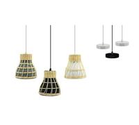 AUBRY GASPARD - Suspension en Métal et Rotin Naturel - Tressage Élégant - Compatible Ampoule E27 - Équipement Électrique Inclus - pour Décoration Intérieure - Disponible en Coloris Assortis