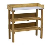 AUBRY GASPARD - Table à Rempoter en Pin et Zinc - 84 x 36 x 88 cm - Poids 14 kg - Haute Qualité Longue Durée - 2 Étagères Rangement - À Monter - Idéale Jardinage Plantation