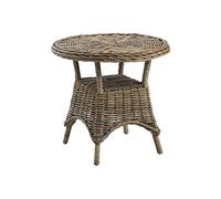 AUBRY GASPARD Table d'appoint Ronde en poelet Gris Bekasi