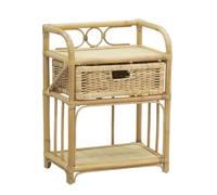 AUBRY GASPARD - Table de Chevet Rotin Madiun - Lame de Rotin - L 45 cm, H 60 cm, P 30 cm - Niche 39 x 26 x 23 cm - Livré Monté - Design Épuré Élégant - Idéal Chambre Exotique