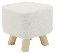 AUBRY GASPARD Tabouret carré Enfant en Coton bouclettes