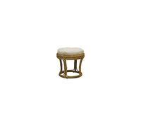 AUBRY GASPARD Tabouret en rotin avec Coussin Uni