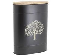 Aubry Gaspard - Tabouret et seau à pellets en métal métal noir arbre G