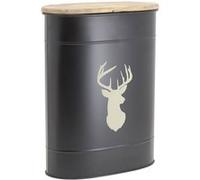 Aubry Gaspard - Tabouret et seau à pellets en métal métal noir cerf Noir G