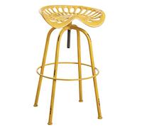 AUBRY GASPARD Tabouret Tracteur pivotant en métal Jaune Antique