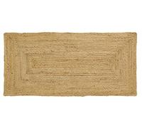 Tapis en jute naturel tressé 65 x 135 cm